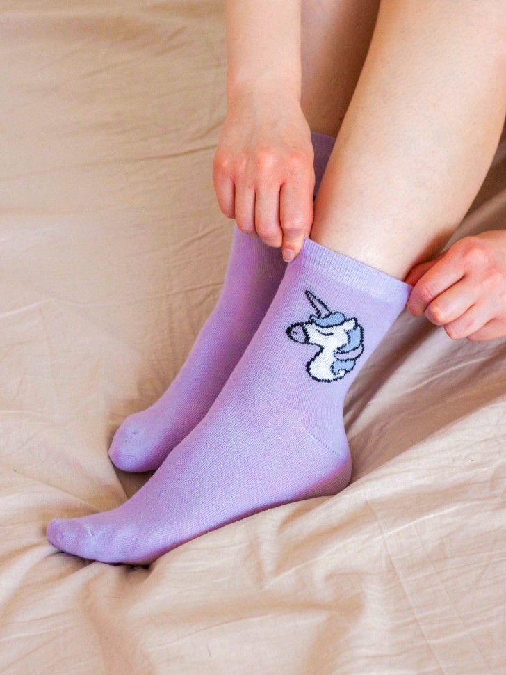 Носки женские iLikeGift "Единорог", р. 35-40