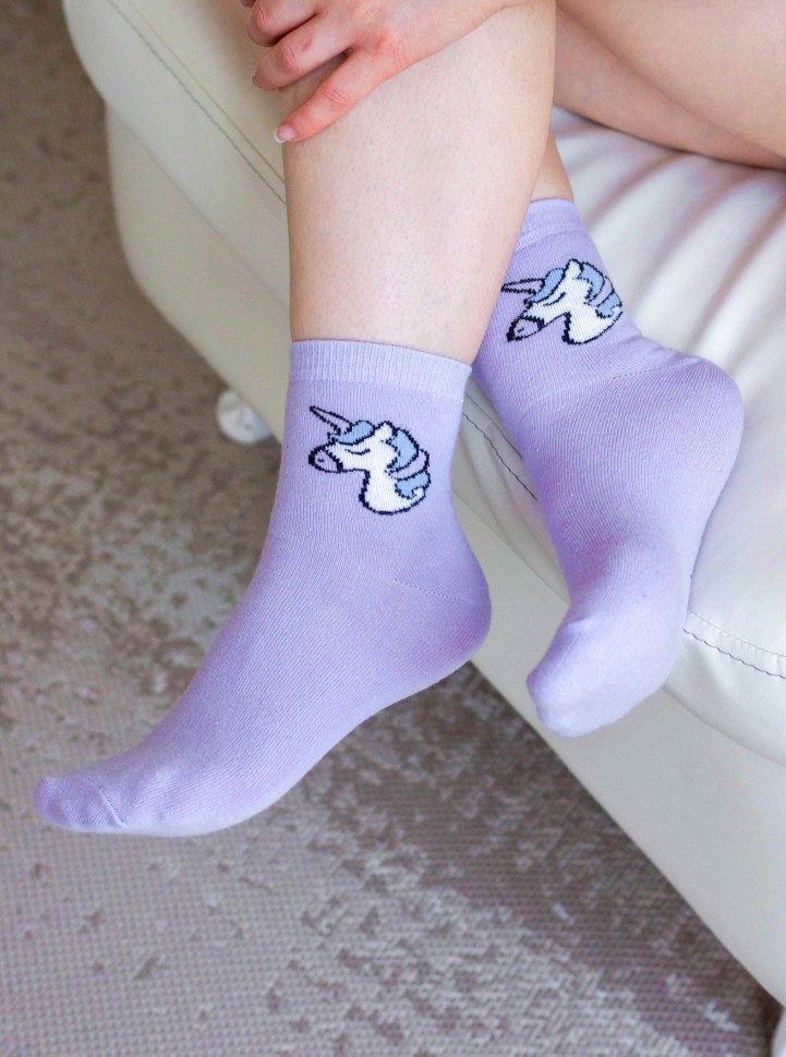 Носки женские iLikeGift "Единорог", р. 35-40