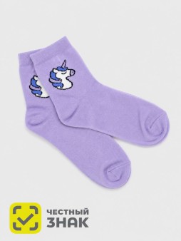 Носки женские iLikeGift "Единорог", р. 35-40
