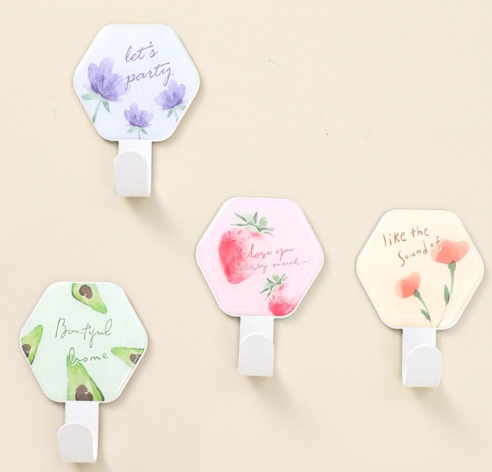 Крючок на липучке «Beautiful home» 2шт, mix color 