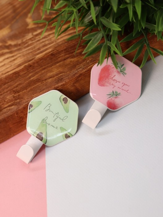 Крючок на липучке «Beautiful home» 2шт, mix color 