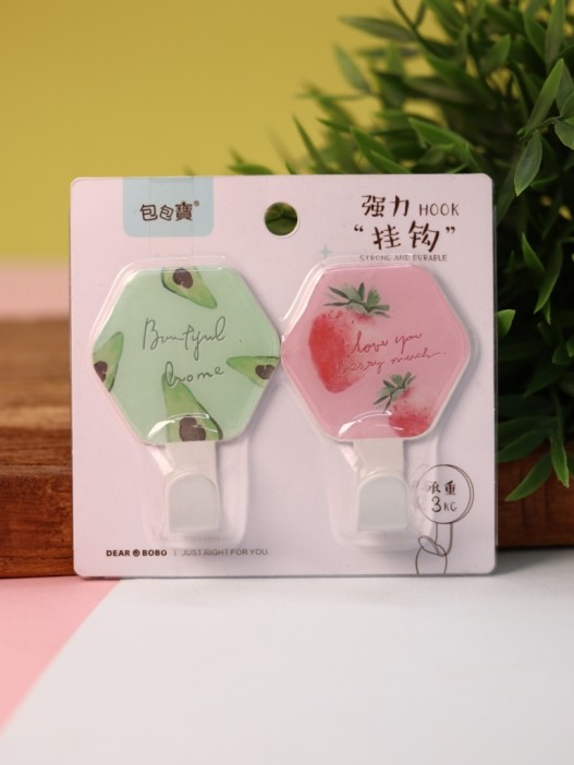 Крючок на липучке «Beautiful home» 2шт, mix color 