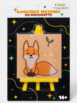 Алмазная мозаика на мольберте Draw Me! "Лиса",10х10 см