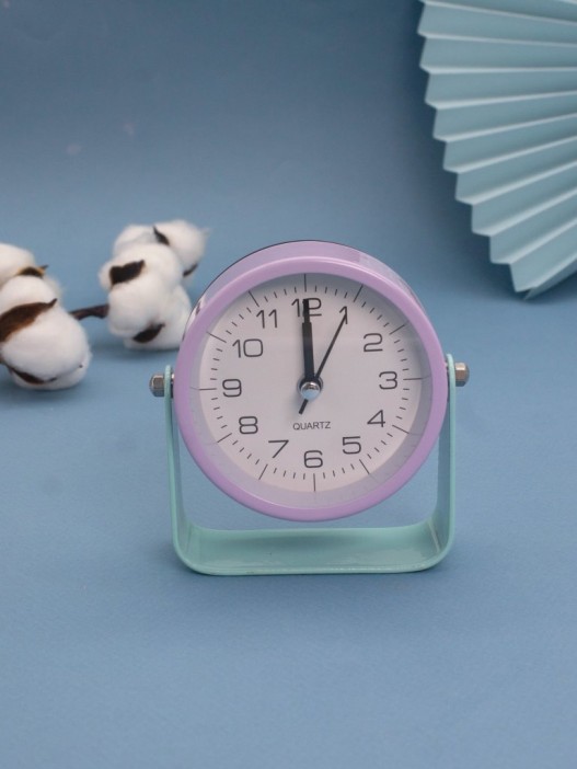 Часы-будильник «Shifter», purple- green (10,5х10 см) 