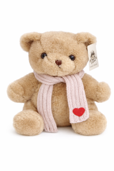 Мягкая игрушка "Bear in a scarf", pink (20см)