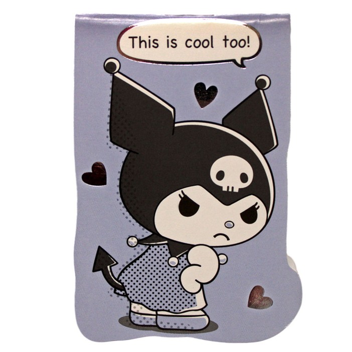 Блокнот фигурный А7 "Куроми-3", 40л, на скрепке, тиснение серебряной фольгой 