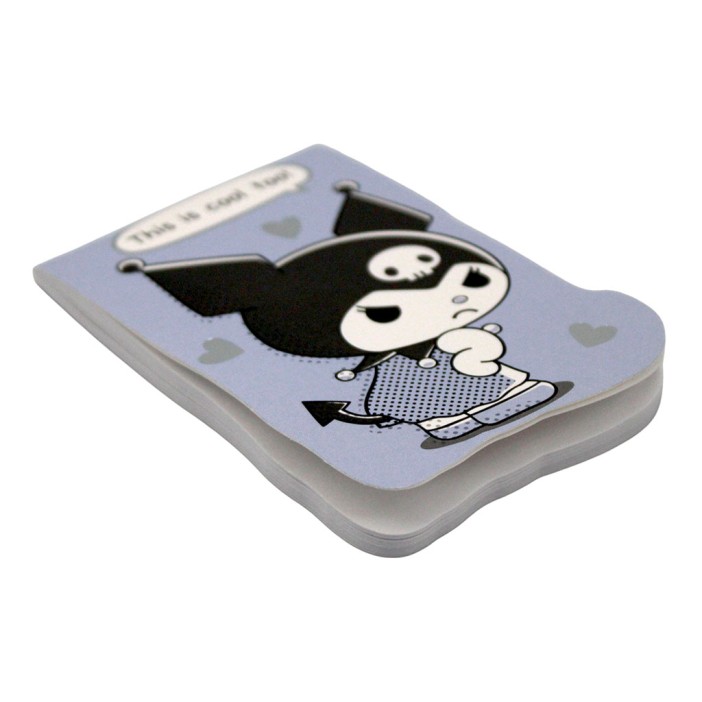 Блокнот фигурный А7 "Куроми-3", 40л, на скрепке, тиснение серебряной фольгой 