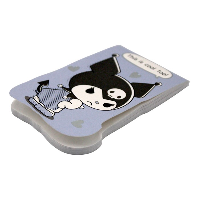 Блокнот фигурный А7 "Куроми-3", 40л, на скрепке, тиснение серебряной фольгой 