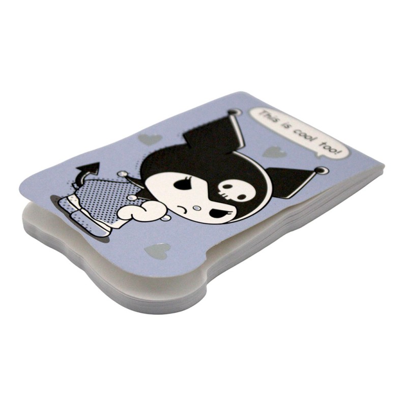 Блокнот фигурный А7 "Куроми-3", 40л, на скрепке, тиснение серебряной фольгой