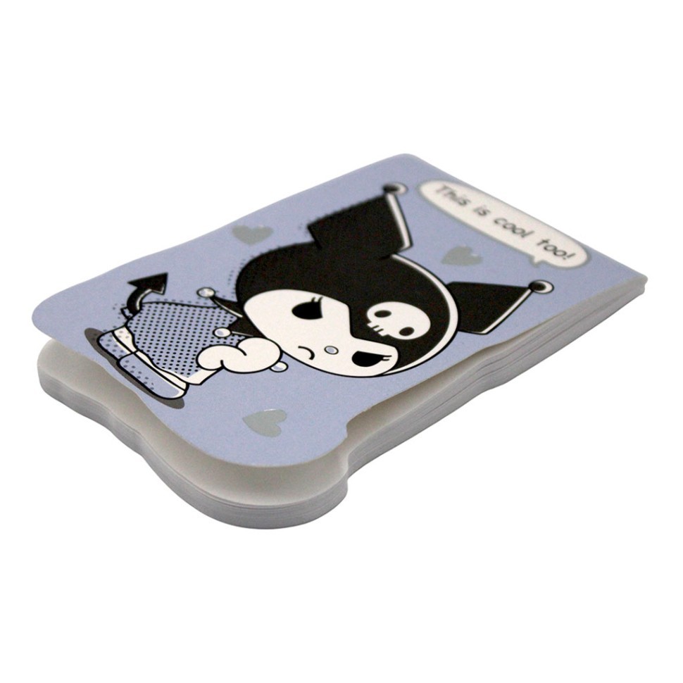 Блокнот фигурный А7 "Куроми-3", 40л, на скрепке, тиснение серебряной фольгой