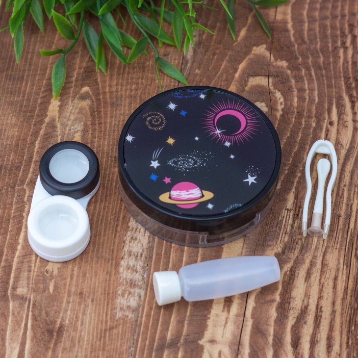 Контейнер для линз "Space star", red 