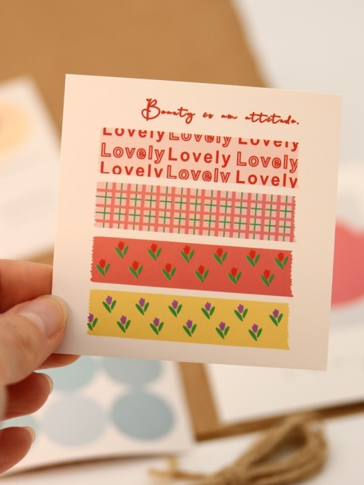 Упаковочный набор д/подарков (2 листа+лента+открытка+5 наклеек) &quot;Autumn whisper&quot;,40x50 см 