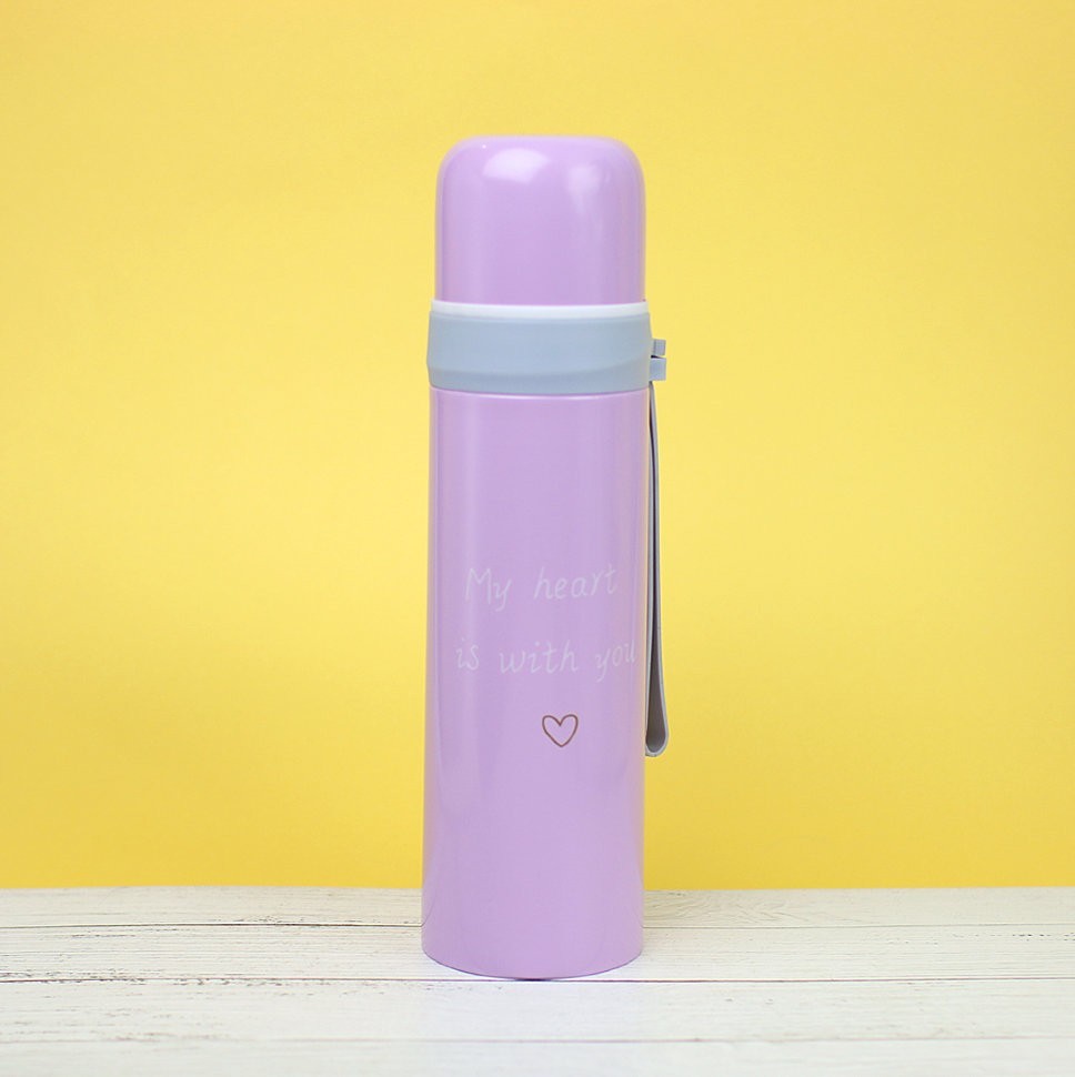 M-2781W Термос "My heart", purple (500ml)