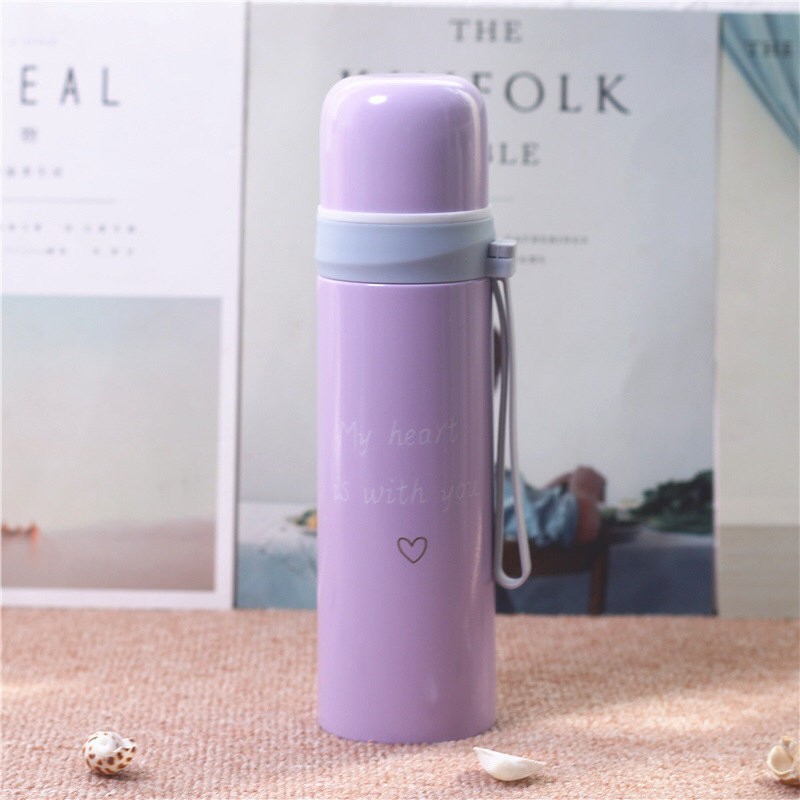 M-2781W Термос "My heart", purple (500ml)