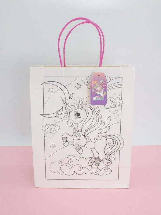 Пакет подарочный крафтовый «Coloring book», moon (26*32*12) 