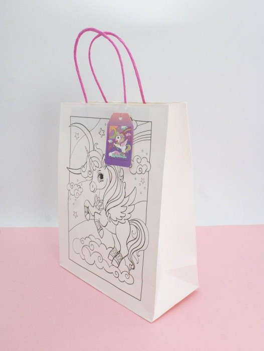 Пакет подарочный крафтовый «Coloring book», moon (26*32*12) 