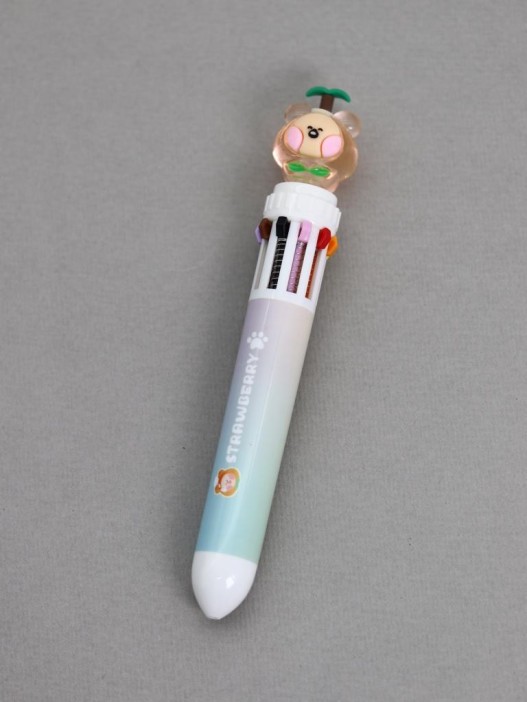 Разноцветная ручка 10 в 1 &quot;Crystal Dudu Bear, green pen&quot; 