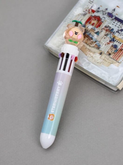 Разноцветная ручка 10 в 1 &quot;Crystal Dudu Bear, green pen&quot; 