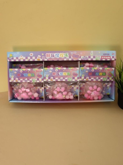 Мялка - антистресс «Таба ЛАПКА со звёздочками», розовая, 6 x 7,3 см 