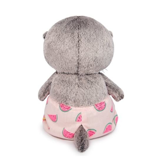 Мягкая игрушка "Басик BABY в трусах в арбузик и с зеленым бантиком"(20см) 
