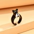 Кольцо акриловое GIRLY &quot;Dog&quot;, black (d=1,7 см) 