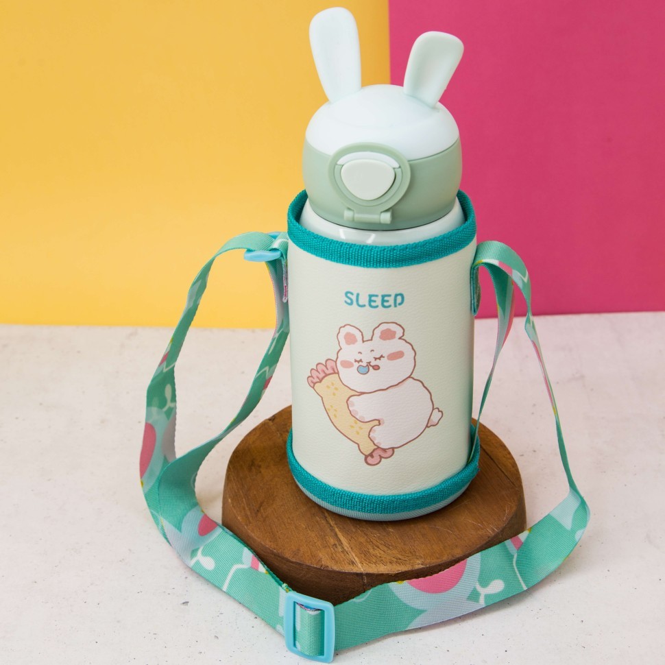 Термос "Hare ears cat", green (500 ml)