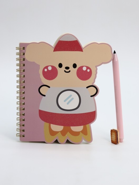 Блокнот на спирали (B6) &quot;Space friends&quot;,  pink (13*18) 