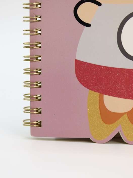 Блокнот на спирали (B6) &quot;Space friends&quot;,  pink (13*18) 