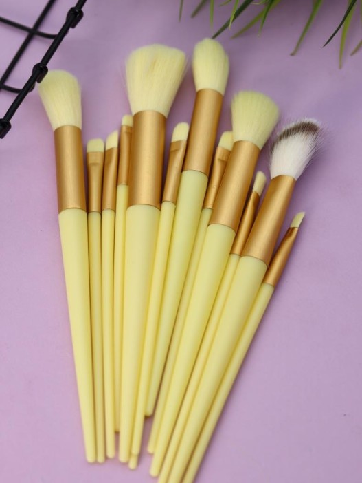 Набор кистей для макияжа "Magic 13", 13 кистей, yellow 