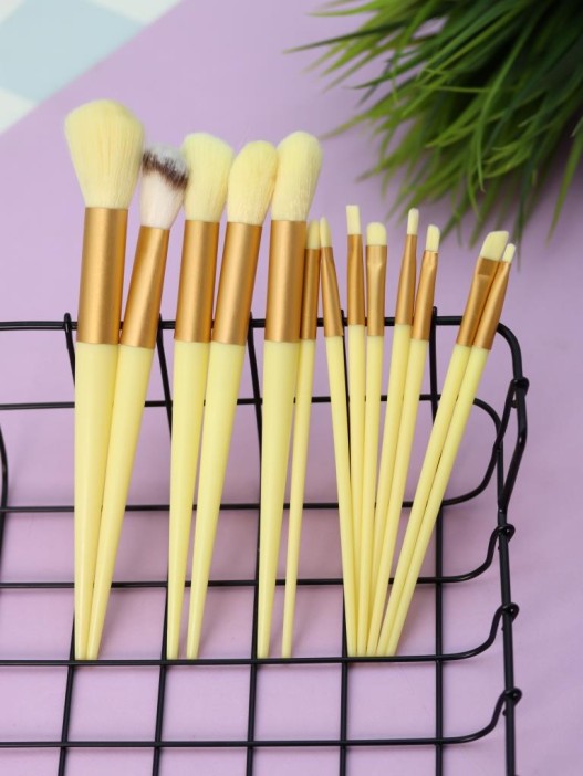 Набор кистей для макияжа "Magic 13", 13 кистей, yellow 