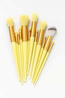 Набор кистей для макияжа "Magic 13", 13 кистей, yellow