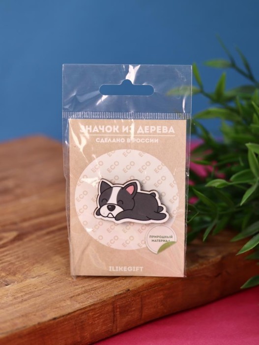 Значок French bulldog 