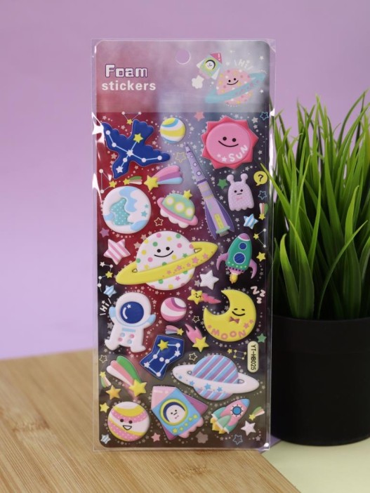 Наклейки объемные &quot;Space&quot; (9*22,5 см) 