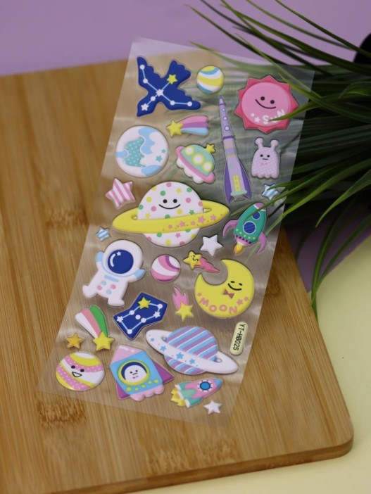 Наклейки объемные &quot;Space&quot; (9*22,5 см) 