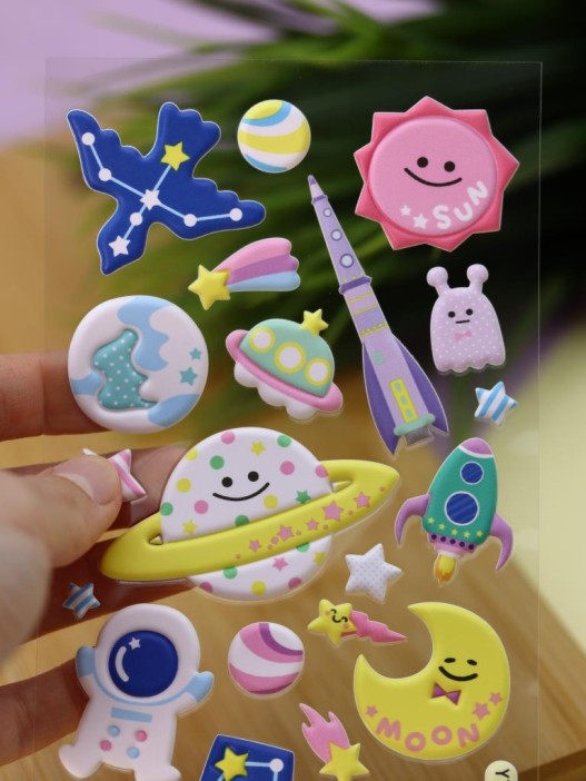 Наклейки объемные &quot;Space&quot; (9*22,5 см) 