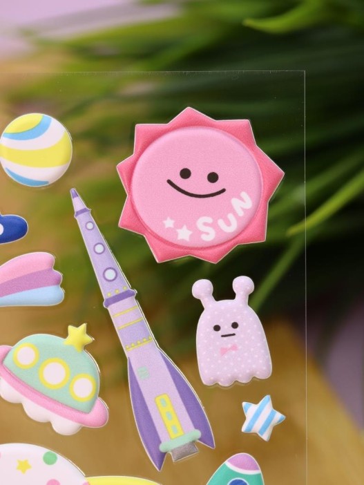 Наклейки объемные &quot;Space&quot; (9*22,5 см) 