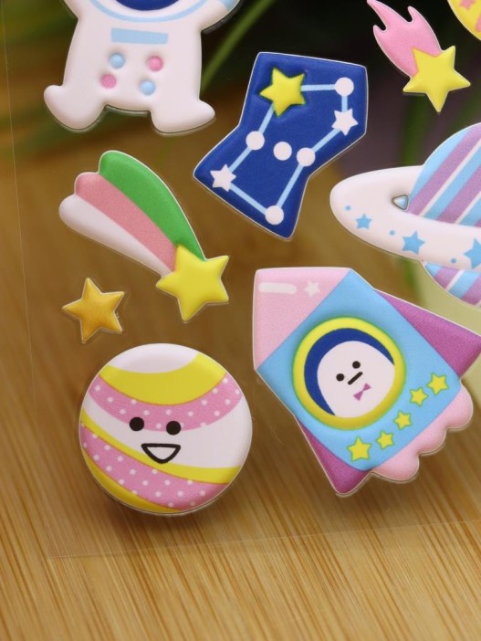 Наклейки объемные &quot;Space&quot; (9*22,5 см) 