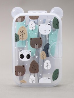 Маникюрный набор "Many panda and bear", blue