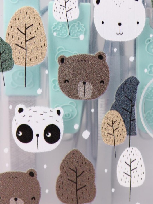 Маникюрный набор &quot;Many panda and bear&quot;, blue 