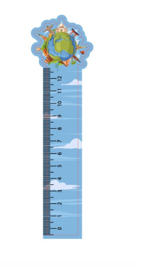 Линейка ECO из дерева iLikeGift «Путешествия» 