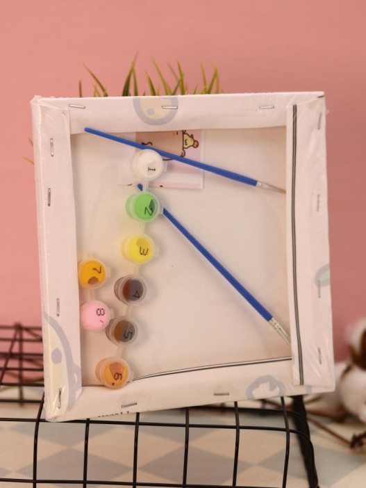 Картина по номерам на подрамнике Draw Me! «Capybara and ducks», (20*20 см) 