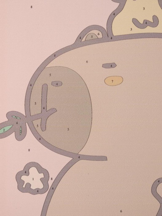 Картина по номерам на подрамнике Draw Me! «Capybara and ducks», (20*20 см) 