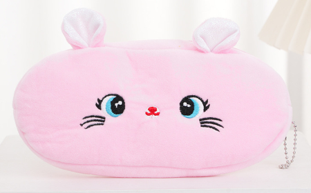 Пенал плюшевый "Pink hare", pink (20*10 см) 