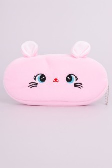 Пенал плюшевый "Pink hare", pink (20*10 см)