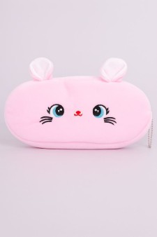 Пенал плюшевый "Pink hare", pink (20*10 см)