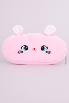 Пенал плюшевый "Pink hare", pink (20*10 см)