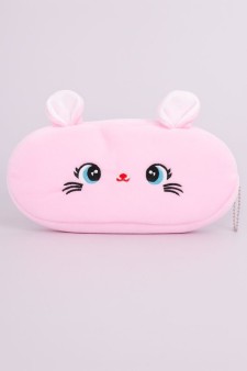 Пенал плюшевый "Pink hare", pink (20*10 см)