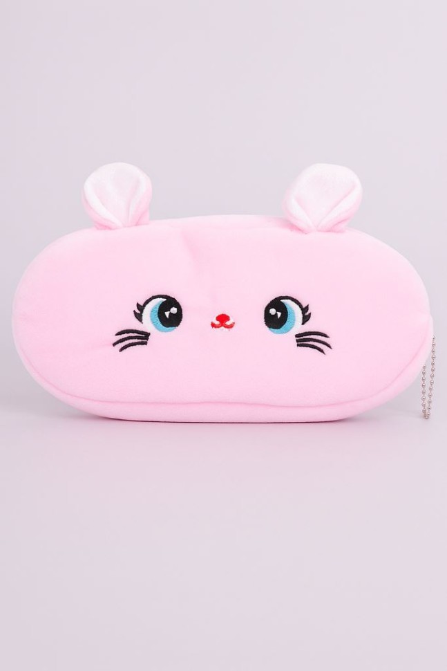 Пенал плюшевый "Pink hare", pink (20*10 см)
