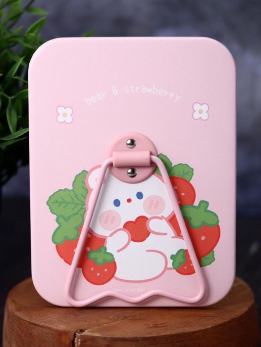 Зеркало настольное &quot;Bear strawberry&quot;, pink (16*12 см) 