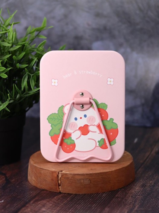 Зеркало настольное &quot;Bear strawberry&quot;, pink (16*12 см) 